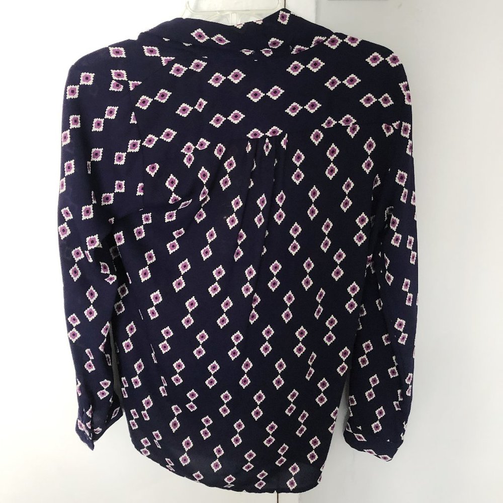 Patterned Wrap Front Blouse - image 4